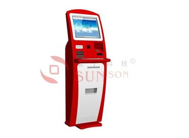قرمز طبقه ایستاده کیوسک سیستم اطلاعات با EPP QR بارکد خوان